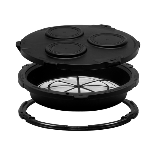 Easy Fit Tank Screen SS Cover Kit with Easy Fit Screw Down Inlet Ring (Poly Tank) 400mm / 16 inch