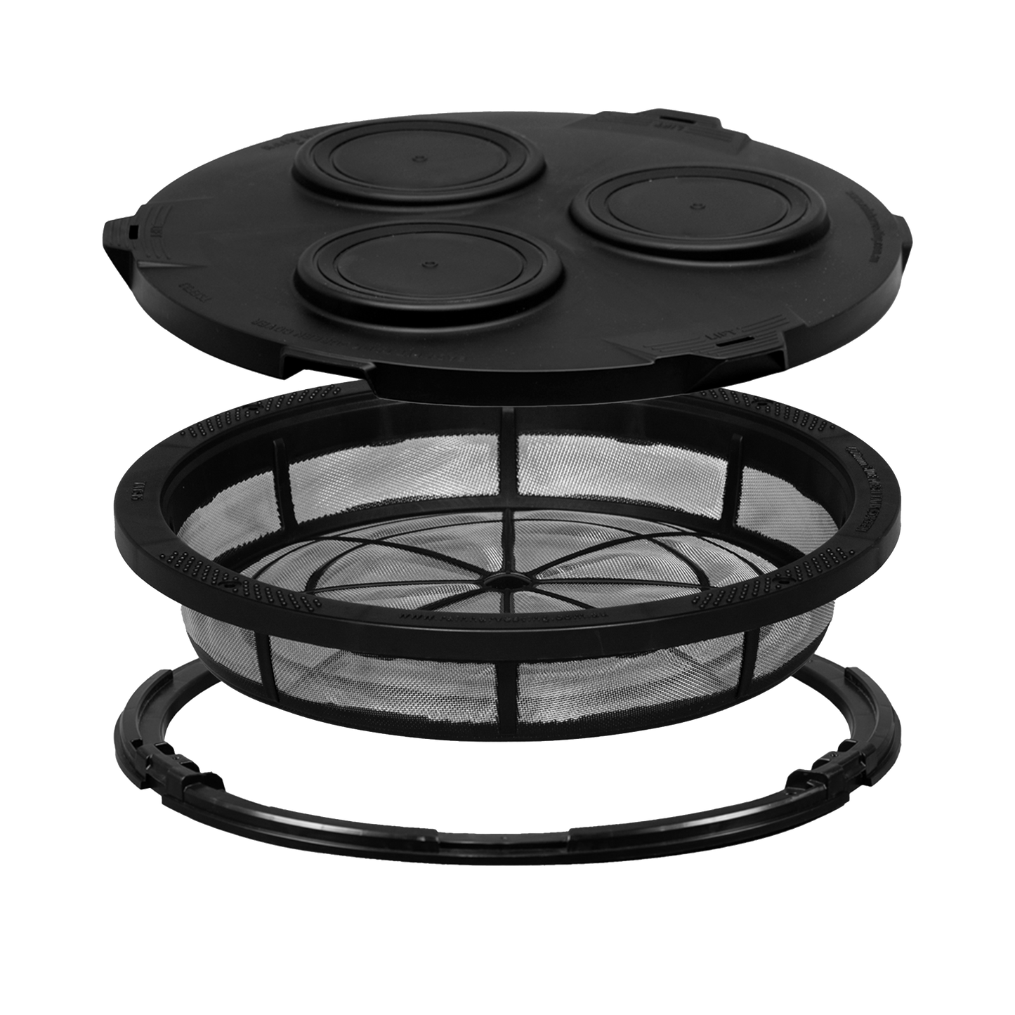 Side Mesh Easy Fit Tank Screen Cover Kit w/ Easy Fit Screw Down Ring (Poly Tank) 400mm/16inch