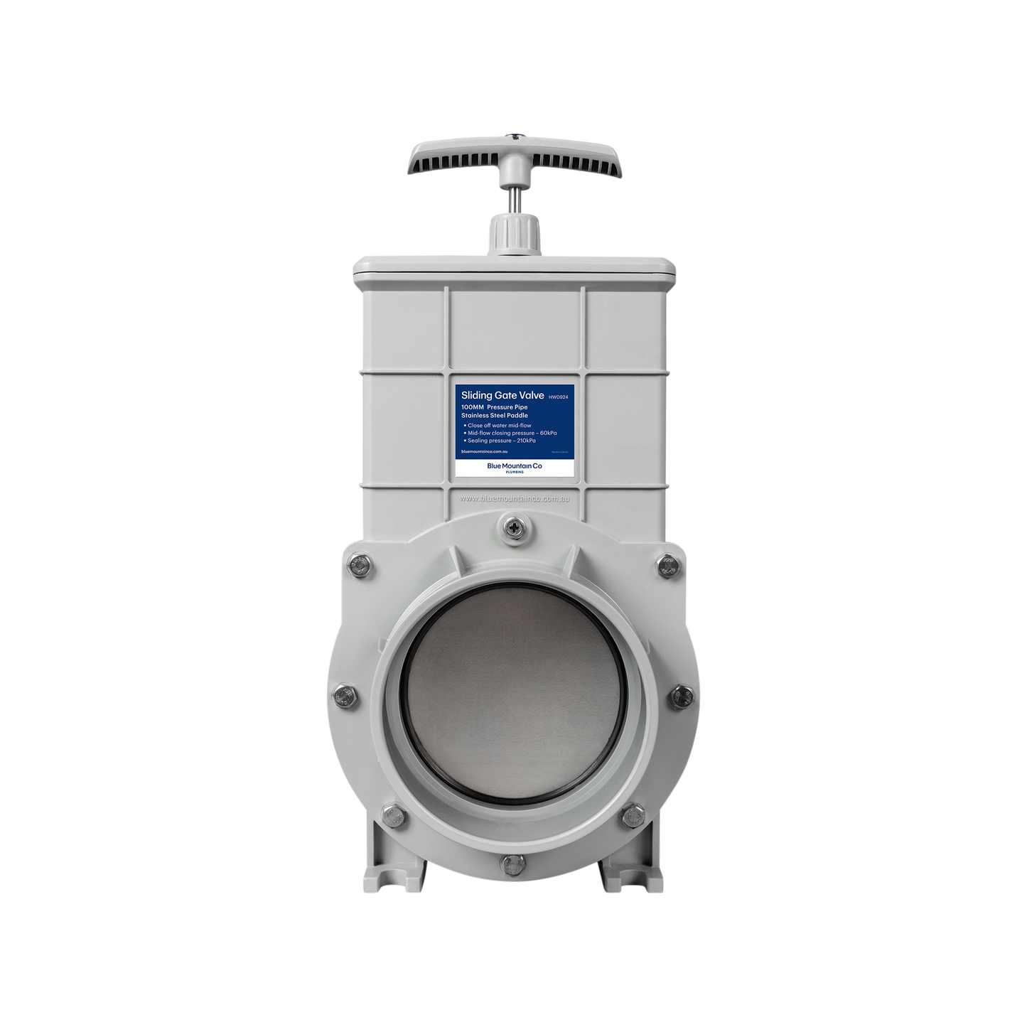 100mm Sliding Gate Valve Pressure (Stainless Steel Paddle)